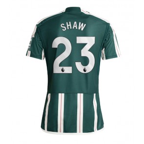 Manchester United Luke Shaw #23 Koszulka Wyjazdowych 2023-24 Krótki Rękaw
